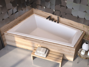 Ванна акрилова INTIMA DUO SLIM 180х125 ліва (соло) без ніг