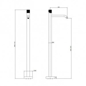 Змішувач для раковини на підлогу Paffoni Jo JO031CR