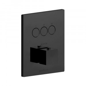 Термостат для душа Paffoni Compact box скрытого монтажа, цвет черный CPT519NO