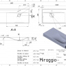Умивальник VIOLA 1000 R MIRASTONE GRAY