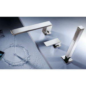 Змішувач Tres cuadro 00616105 хром на борт ванни
