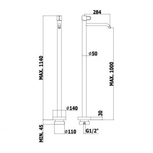 Змішувач для раковини на підлогу Paffoni Joker JK031NO