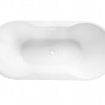 Ванна NAVIA ретро 160х80 з сифоном клік-клак та декоративною накладкою в білому кольорі окремостояча