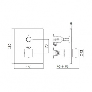 Термостат для душу Paffoni Compact Box, колір білий CPT513BO