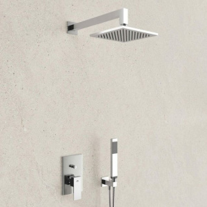 Змішувач для душу Paffoni Level з металевою накладкою, колір хром LES015CR/M