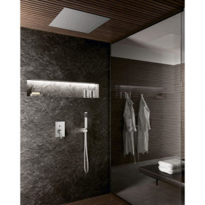 Змішувач для душу Paffoni Rock з металевою накладкою, колір хром RO015CR/M