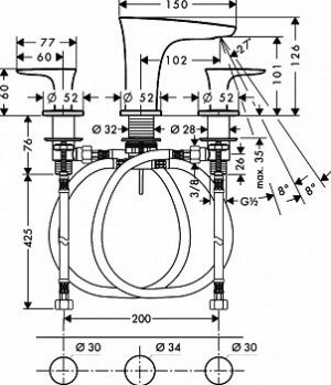 Змішувач для раковини Hansgrohe PuraVida 15073000