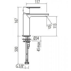 Змішувач для раковини Tres Loft 20010301 хром
