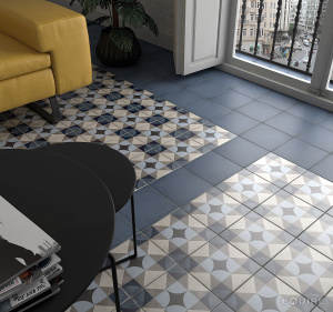 Art Nouveau Palais Blue 24410 20x20