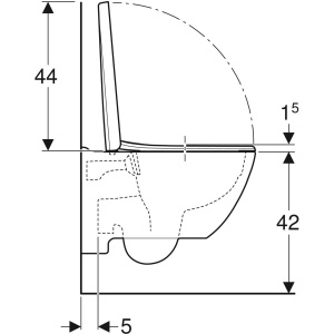Унітаз підвісний Geberit Modo Rimfree з кришкою soft close 502.939.00.1