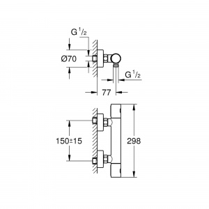 Grohtherm 800 Cosmopolitan Термостат для душу (34765000)