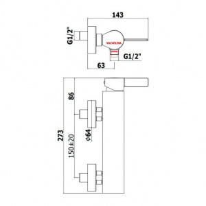Змішувач для душу Paffoni Rock, колір сталь RO168ST