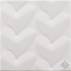 Плитка (25x25) agatha mille cuori blanco