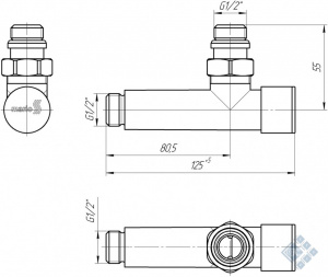 Кран кутовий подовжений, g1/2 комплект 2 шт.