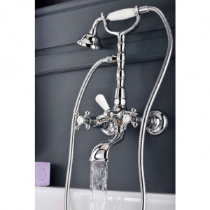 Змішувач для ванни з душовою лійкою та шлангом 1000 мм Paffoni Belinda, колір хром FBLV022CR