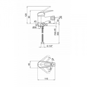 Змішувач для біде Qtap light crm 001a