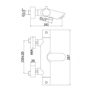 Термостат для ванни Paffoni Light, колір червоне золото LIQ022ROSE