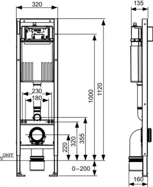 Інсталяція для унітазу TECEbase 9400440 із бачком Base 320