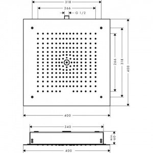 Верхній душ Hansgrohe Raindance E Air 1jet 26252000