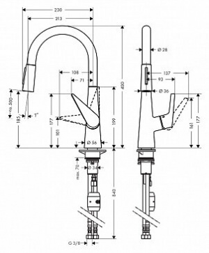 Змішувач для кухні Hansgrohe Talis S 72813000