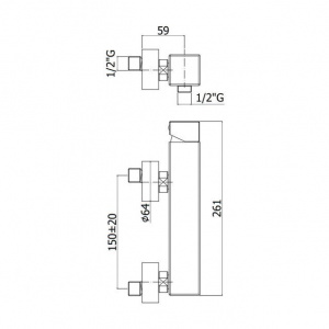 Змішувач для душу Paffoni Level, колір хром LEC168CR