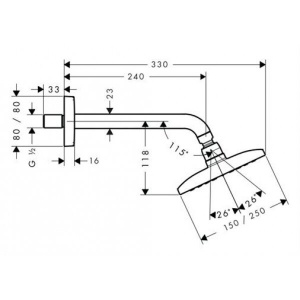 Верхній душ Hansgrohe Raindance E Air 27370000