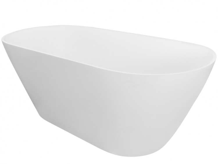 Ванна MOYA ретро 160х70 с сифоном клик-клак, белая матовая отдельностоящая