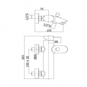 Змішувач для ванни Paffoni Berry, колір хром BR022CR
