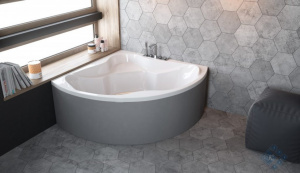 Ванна Radaway Keria 150х150 з ніжками + сифон R135L