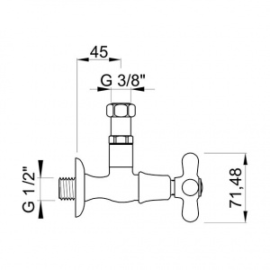 Кран для води Ponsi btviacvr01