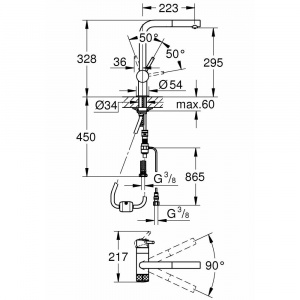 Змішувач для кухні з фільтром Grohe Blue Pure Minta 31721000