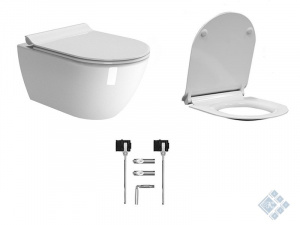 Унітаз GSI PURA 881511 з кришкою MS86CSN11 Soft Close Slim та кріпленням fisr2
