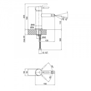 Змішувач для біде Qtap elit crm 001a