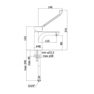 Змішувач для раковини Paffoni Green без донного клапана GR301CR