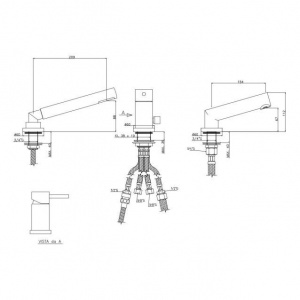 Змішувач на борт ванни Paffoni Birillo, колір хром BI040LCR