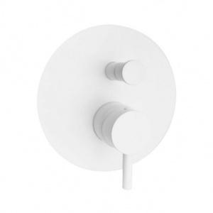 Змішувач для душу Paffoni Light без вбудовуваної частини з металевою накладкою, колір білий LIGBOX015BO/M