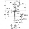 Смеситель для раковины Grohe BauFlow 23753000 хром однорычажный L-Size