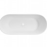 Ванна MOYA ретро 160х70 з білим сифоном клік-клак, біла матова окремостояча