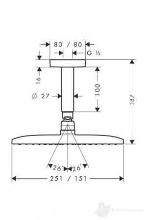 Верхній душ Hansgrohe Raindance E Air 27380000
