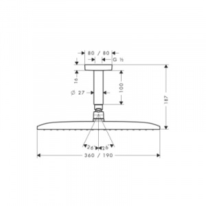 Верхній душ Hansgrohe Raindance E Air 27381000