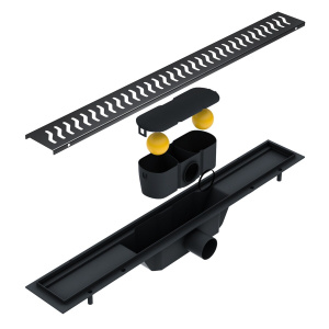 Душовий канал Volle 70 см з сифоном d50 та накладкою floor