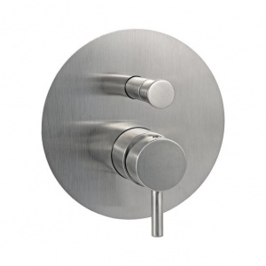 Змішувач для душу Paffoni Light без вбудовуваної частини з металевою накладкою, колір сталь LIGBOX015ST/M