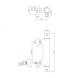 Термостат для душу Paffoni Light, колір хром LIQ168CR