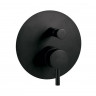 Змішувач для душу Paffoni Light без вбудовуваної частини з металевою накладкою, колір чорний LIGBOX015NO/M