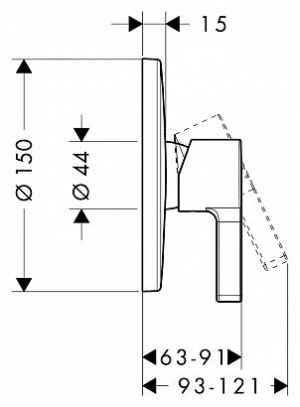 Змішувач Hansgrohe metris s 31665000 для душу
