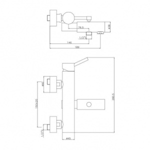 Змішувач для ванни Paffoni Birillo, колір хром BI022LCR