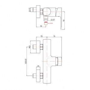 Змішувач для душу Paffoni Sly, колір хром SY168CR