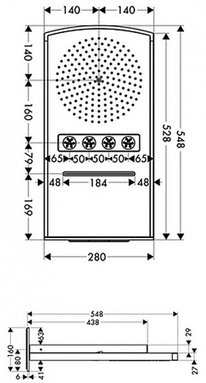 Верхній душ Hansgrohe Raindance Rainfall 240 Air 3jet 28411000