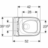 Унітаз підвісний Geberit Modo Rimfree з кришкою soft close 502.827.00.1