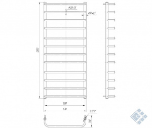 Стандарт 1200x530/500